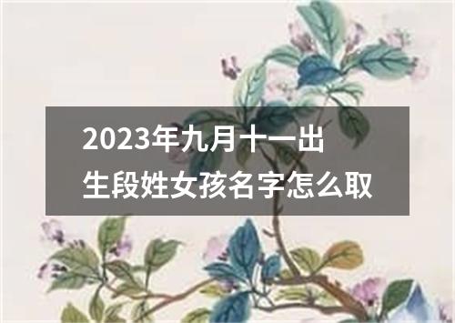 2023年九月十一出生段姓女孩名字怎么取