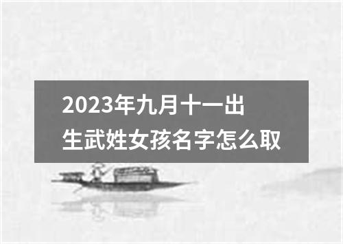 2023年九月十一出生武姓女孩名字怎么取