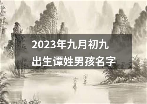 2023年九月初九出生谭姓男孩名字