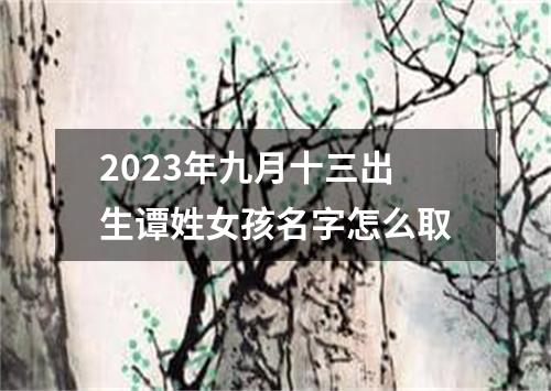 2023年九月十三出生谭姓女孩名字怎么取