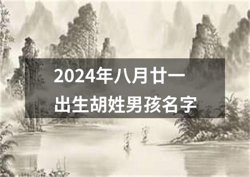 2024年八月廿一出生胡姓男孩名字
