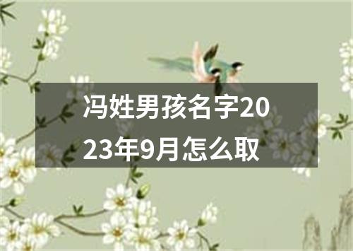 冯姓男孩名字2023年9月怎么取