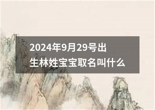 2024年9月29号出生林姓宝宝取名叫什么