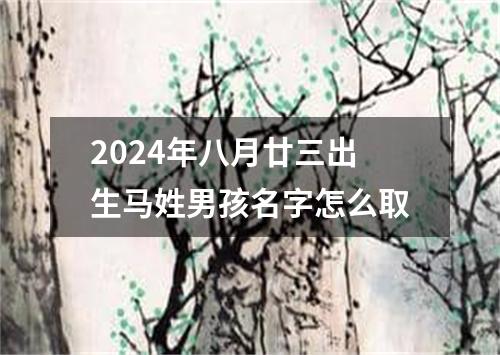 2024年八月廿三出生马姓男孩名字怎么取
