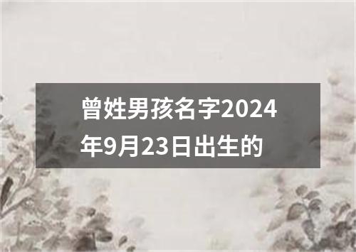 曾姓男孩名字2024年9月23日出生的