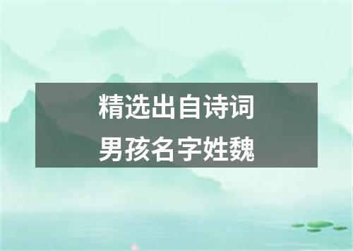 精选出自诗词男孩名字姓魏