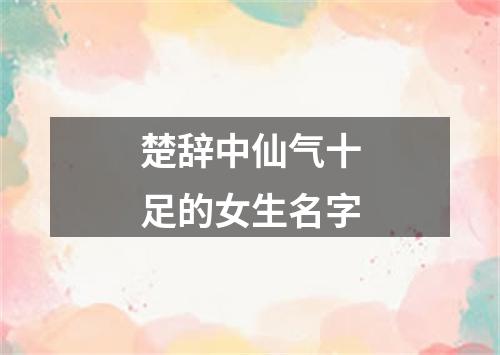 楚辞中仙气十足的女生名字