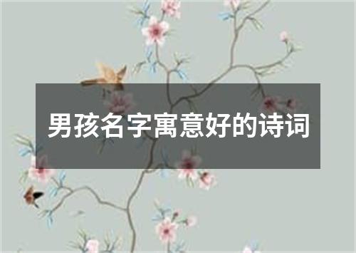 男孩名字寓意好的诗词