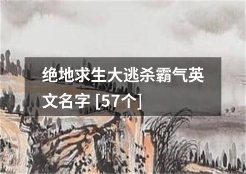 绝地求生大逃杀霸气英文名字 [57个]