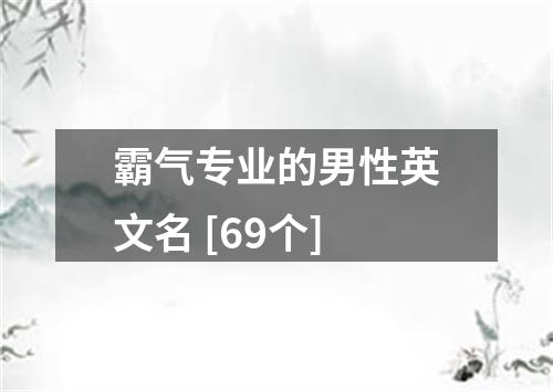 霸气专业的男性英文名 [69个]