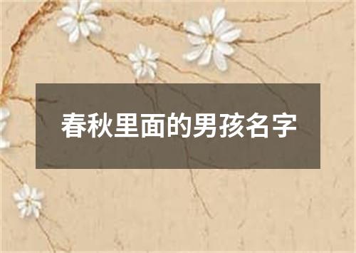 春秋里面的男孩名字