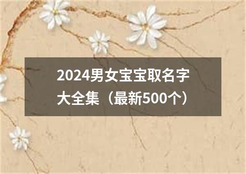 2024男女宝宝取名字大全集（最新500个）