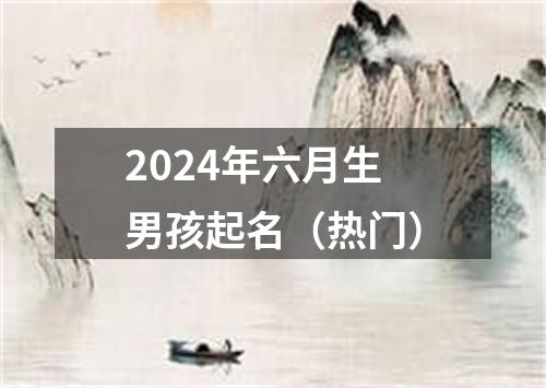 2024年六月生男孩起名（热门）