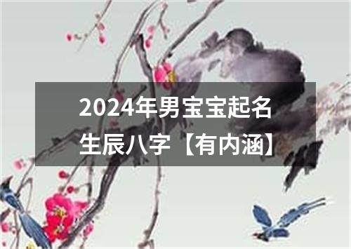 2024年男宝宝起名生辰八字【有内涵】