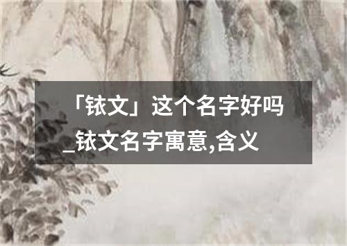 「铱文」这个名字好吗_铱文名字寓意,含义