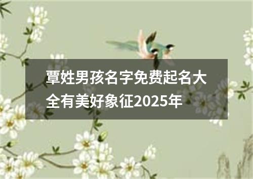 覃姓男孩名字免费起名大全有美好象征2025年