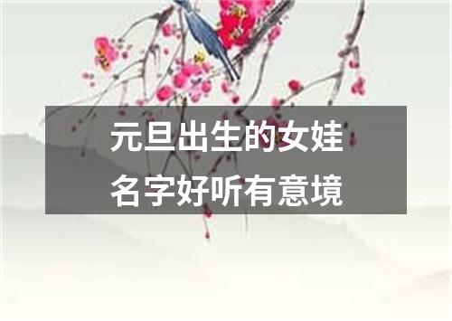 元旦出生的女娃名字好听有意境