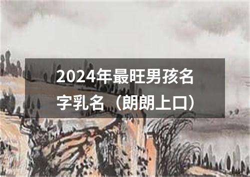 2024年最旺男孩名字乳名（朗朗上口）