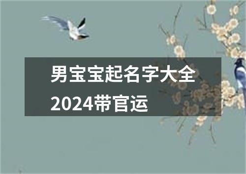 男宝宝起名字大全2024带官运