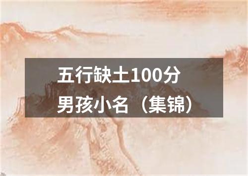 五行缺土100分男孩小名（集锦）