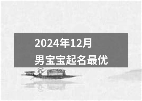 2024年12月男宝宝起名最优