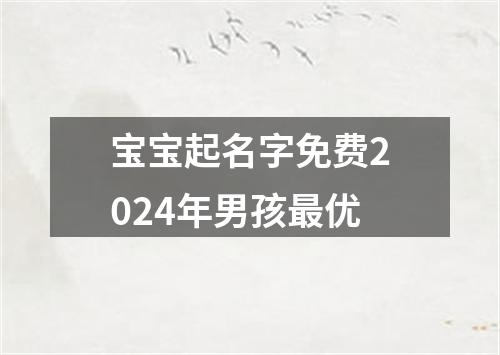 宝宝起名字免费2024年男孩最优