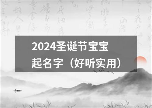 2024圣诞节宝宝起名字（好听实用）