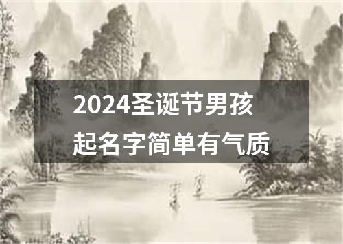 2024圣诞节男孩起名字简单有气质