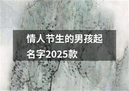 情人节生的男孩起名字2025款