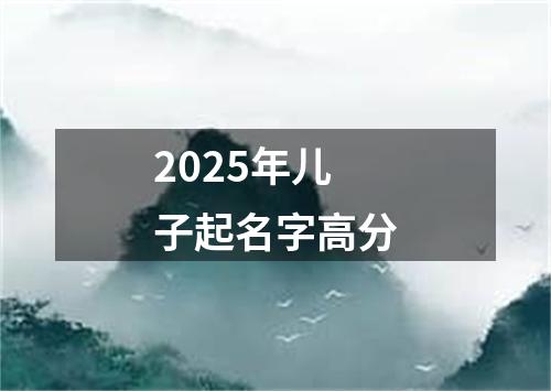 2025年儿子起名字高分