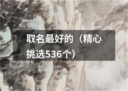 取名最好的（精心挑选536个）