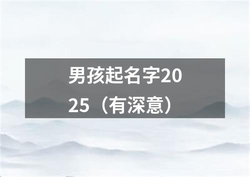 男孩起名字2025（有深意）