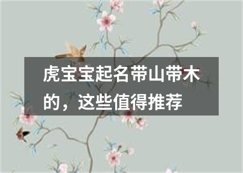 虎宝宝起名带山带木的，这些值得推荐