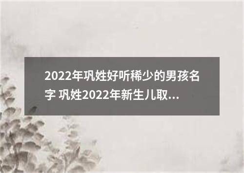2022年巩姓好听稀少的男孩名字 巩姓2022年新生儿取名字