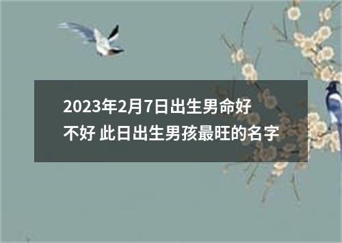 2023年2月7日出生男命好不好 此日出生男孩最旺的名字