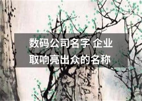 数码公司名字 企业取响亮出众的名称