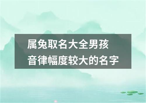 属兔取名大全男孩 音律幅度较大的名字