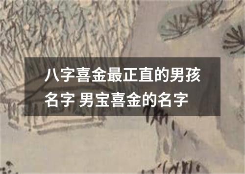 八字喜金最正直的男孩名字 男宝喜金的名字