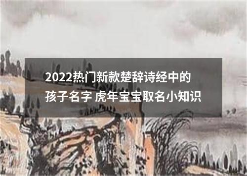 2022热门新款楚辞诗经中的孩子名字 虎年宝宝取名小知识