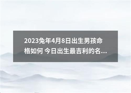 2023兔年4月8日出生男孩命格如何 今日出生最吉利的名字推荐