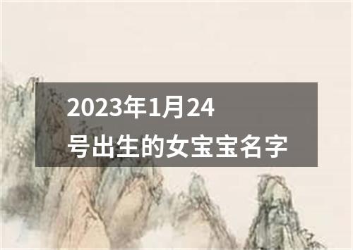 2023年1月24号出生的女宝宝名字