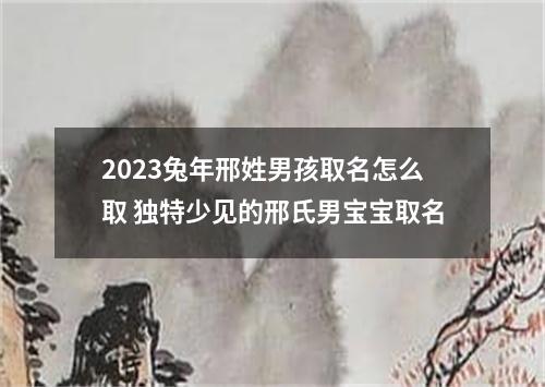 2023兔年邢姓男孩取名怎么取 独特少见的邢氏男宝宝取名