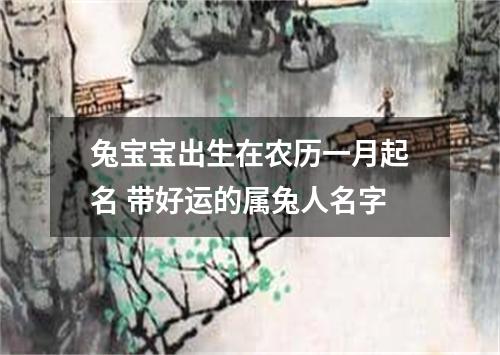 兔宝宝出生在农历一月起名 带好运的属兔人名字