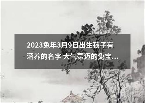 2023兔年3月9日出生孩子有涵养的名字 大气豪迈的兔宝宝取名