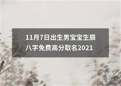 11月7日出生男宝宝生辰八字免费高分取名2021