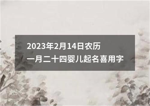 2023年2月14日农历一月二十四婴儿起名喜用字