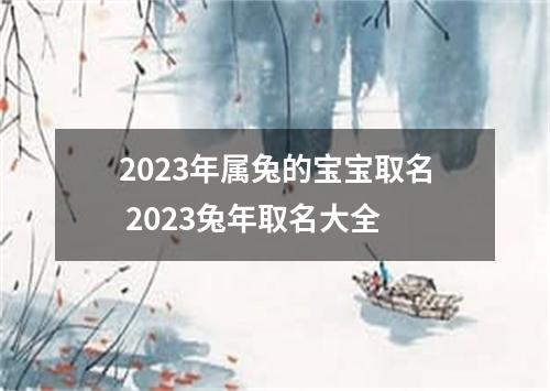 2023年属兔的宝宝取名 2023兔年取名大全