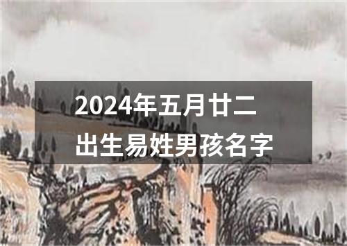 2024年五月廿二出生易姓男孩名字