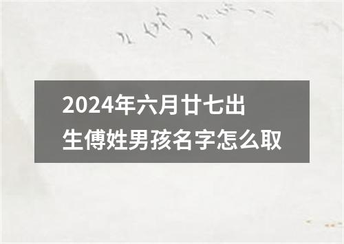 2024年六月廿七出生傅姓男孩名字怎么取