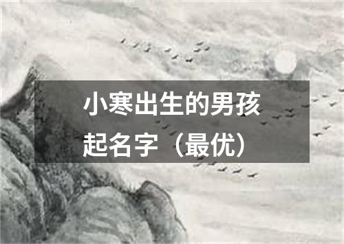 小寒出生的男孩起名字（最优）